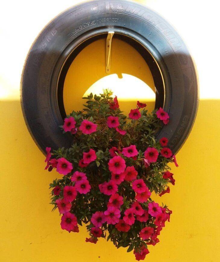 Floreiras com pneus 2