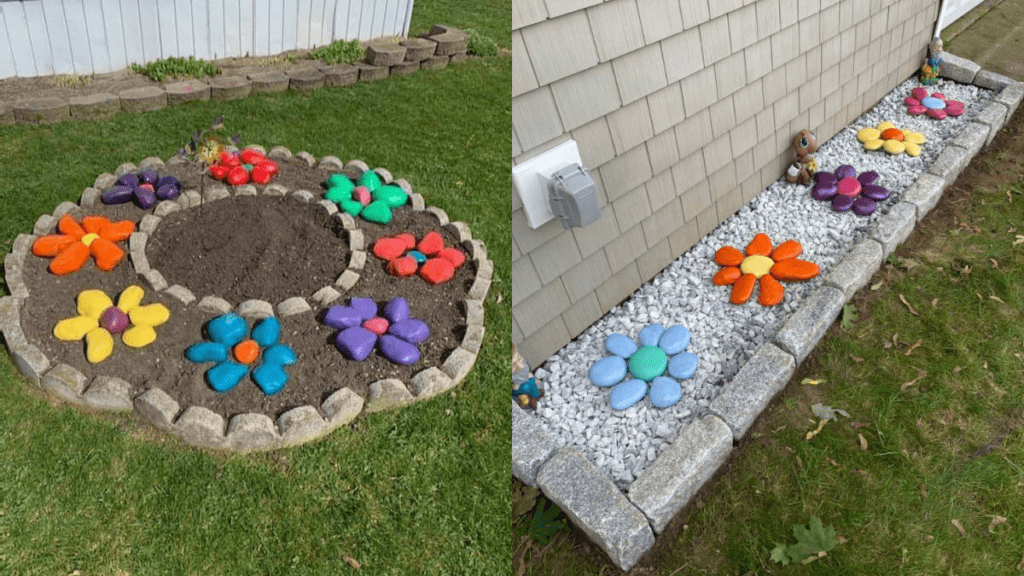 Decoracao de Jardim com Pedras coloridas 10 ideias faceis