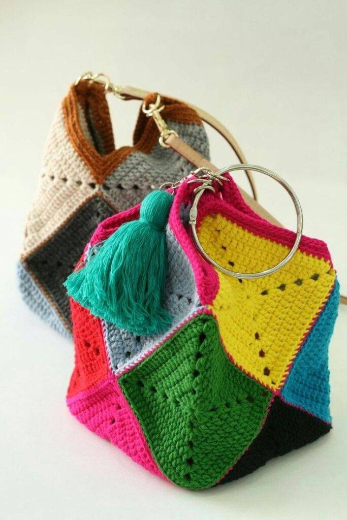 bolsas de croche coloridas 4