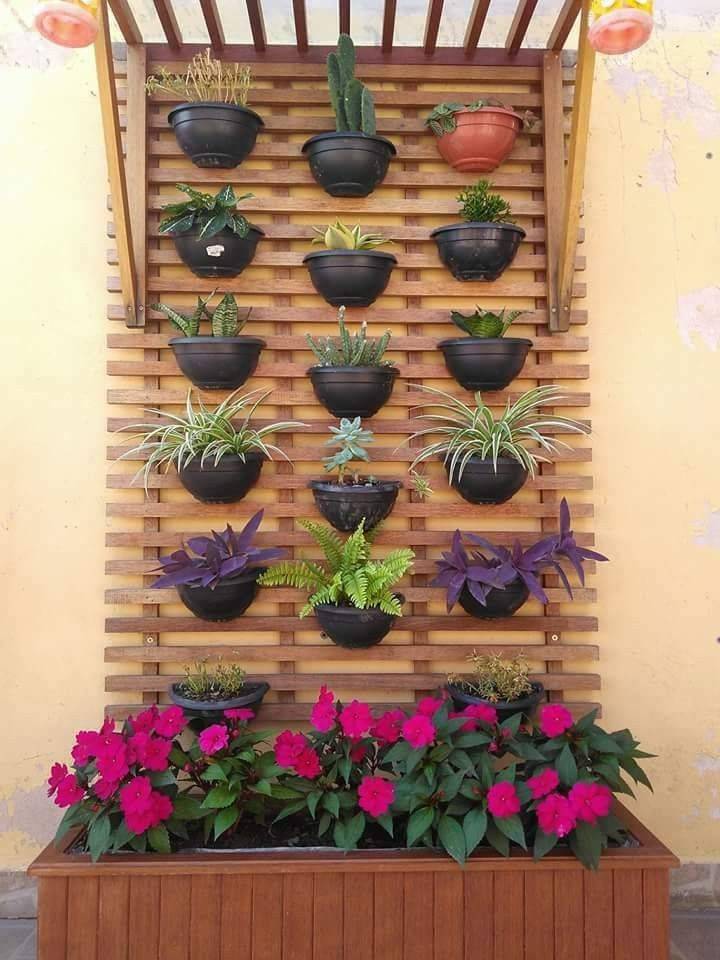 decoracao de jardim de parede em casa 1