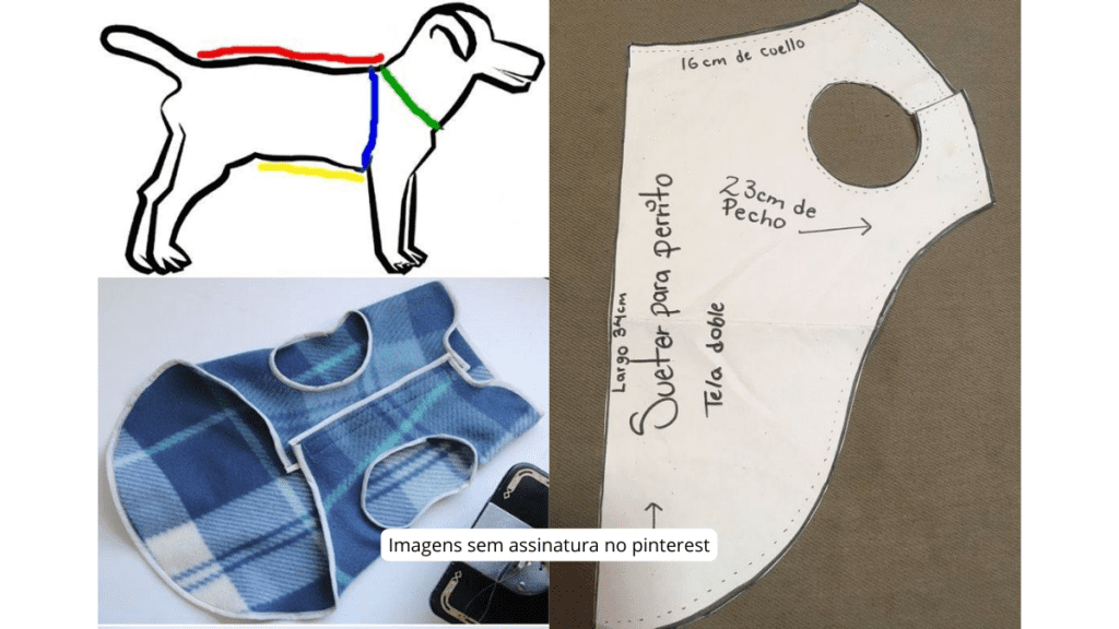 como fazer molde para roupa pet 1