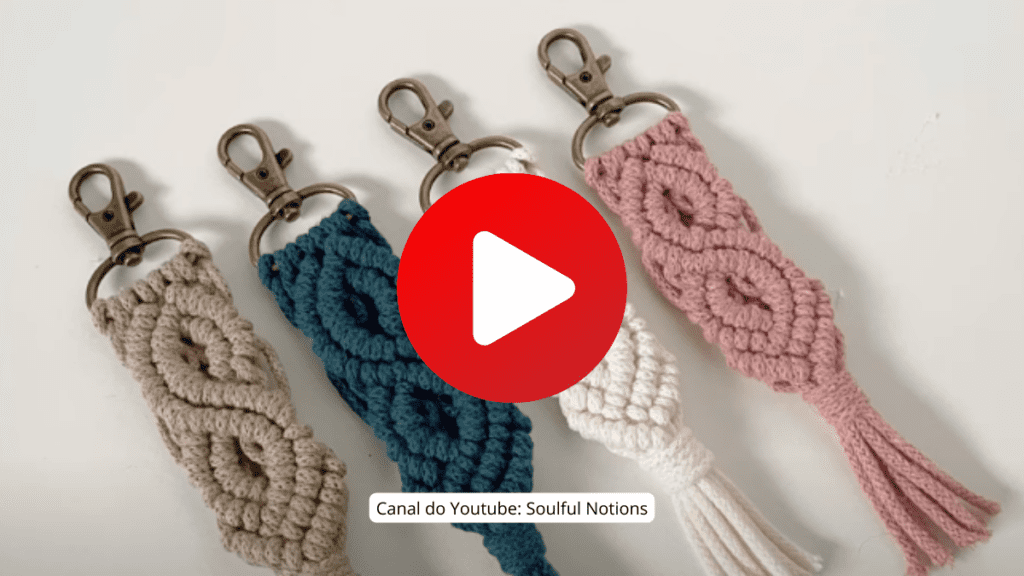 Chaveiro de macrame passo a passo 2