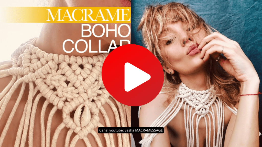 Colar de Macrame tendencia boho com sugestao de tutorial 1