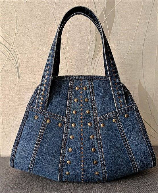 bolsa com retalho de tecido jeans 4