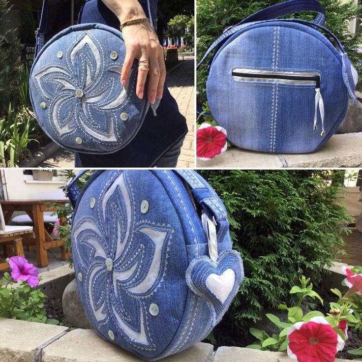 bolsa com retalho de tecido jeans 7