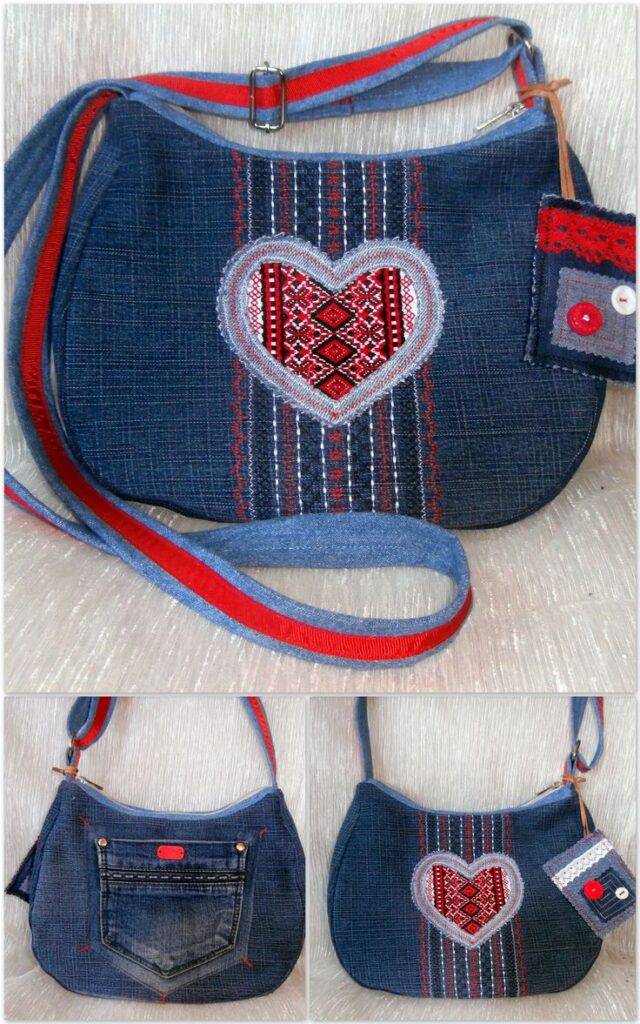 bolsa com retalho de tecido jeans 8