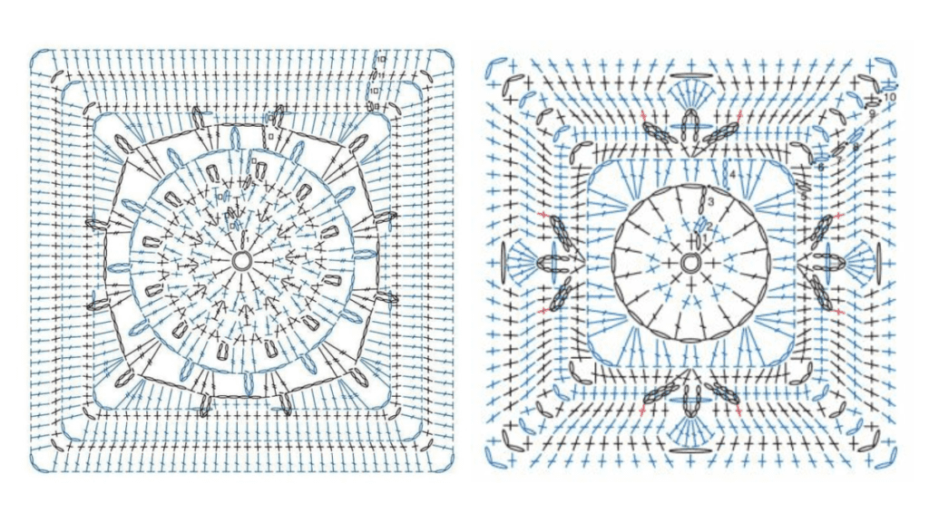 60 Free Crochet Square Charts