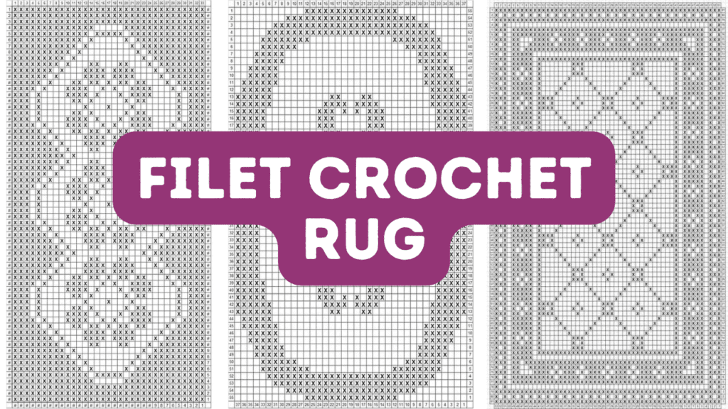 filet crochet rug