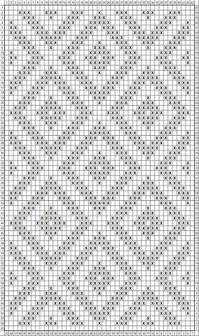 filet crochet rug charts 1