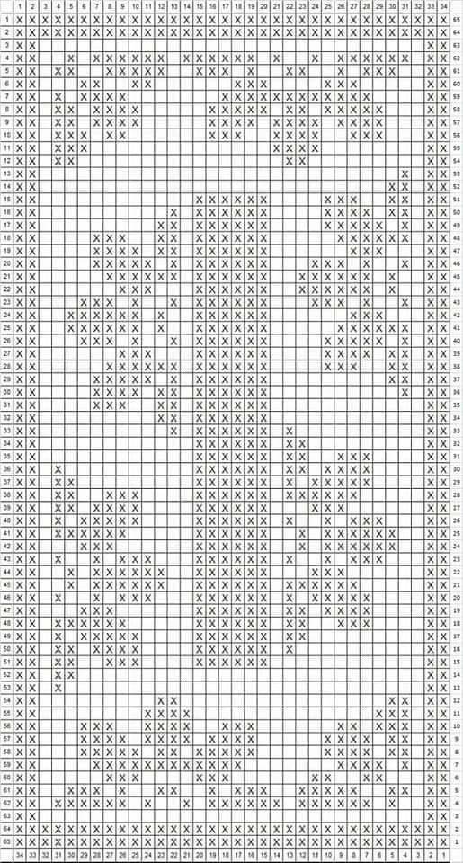 filet crochet rug charts