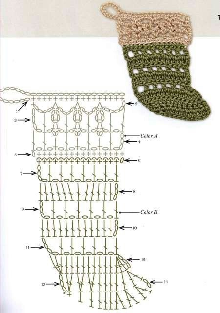 Enfeites de natal de croche graficos 10