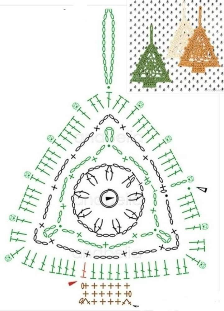 Enfeites de natal de croche graficos 9